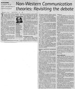 Non-Western Communication theories: Revisting the debate