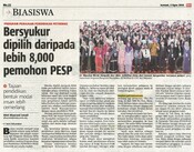Bersyukur dipilih daripada lebih 8,000 pemohon PESP