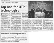 Top nod for UTP technologist