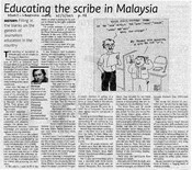 Educating the scribe in Malaysia