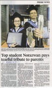 Top student Norazwan pays tearful tribute to parents