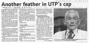 Another feather in UTP's cap