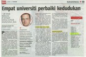 Empat universiti perbaiki kedudukan