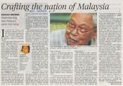 Crafting the nation of Malaysia