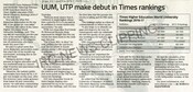 UUM, UTP make debut in Times rankings