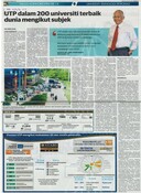 UTP dalam 200 universiti terbaik dunia mengikut subjek