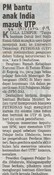 PM bantu anak India masuk UTP