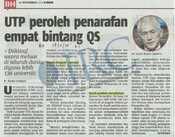 UTP peroleh penarafan empat bintang