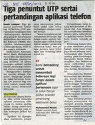Tiga penuntut UTP sertai pertandingan aplikasi telefon