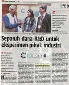 Separuh dana RnD untuk eksperimen pihak industri