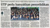 UTP perlu banyakkan penyelidikan