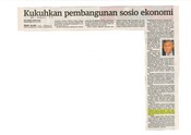 Kukuhkan pembangunan sosio ekonomi