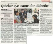 Quicker eye exams for diabetics