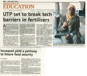 UTP set to break tech barries in fertilisers