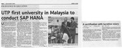 UTP first university in Malaysia to conduct SAP HANA
