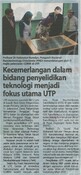 Kecemerlangan dalam bidang penyelidikan teknologi menjadi fokus utama UTP