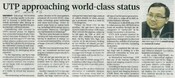 UTP approaching world-class status