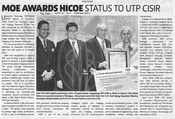 MOE awards HICOE status to UTP CISIR