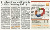 4 local public universities rise in QS World University Ranking