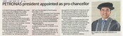 PETRONAS president appointed as pro-chancellor