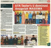 UTP, Taylor's U dominasi Anugerah MASISWA