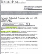 Universiti Teknologi Petronas inks pact with Schlumberger