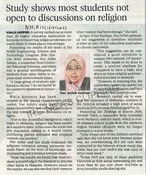 Study shows most students not open to discussions on religion