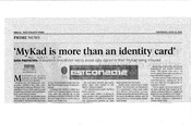 MyKad is more than an identity card