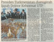 Presiden Turkmenistan dianugerah Ijazah Doktor Kehormat UTP