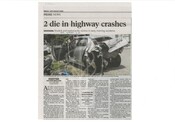 2 die in highway crashes